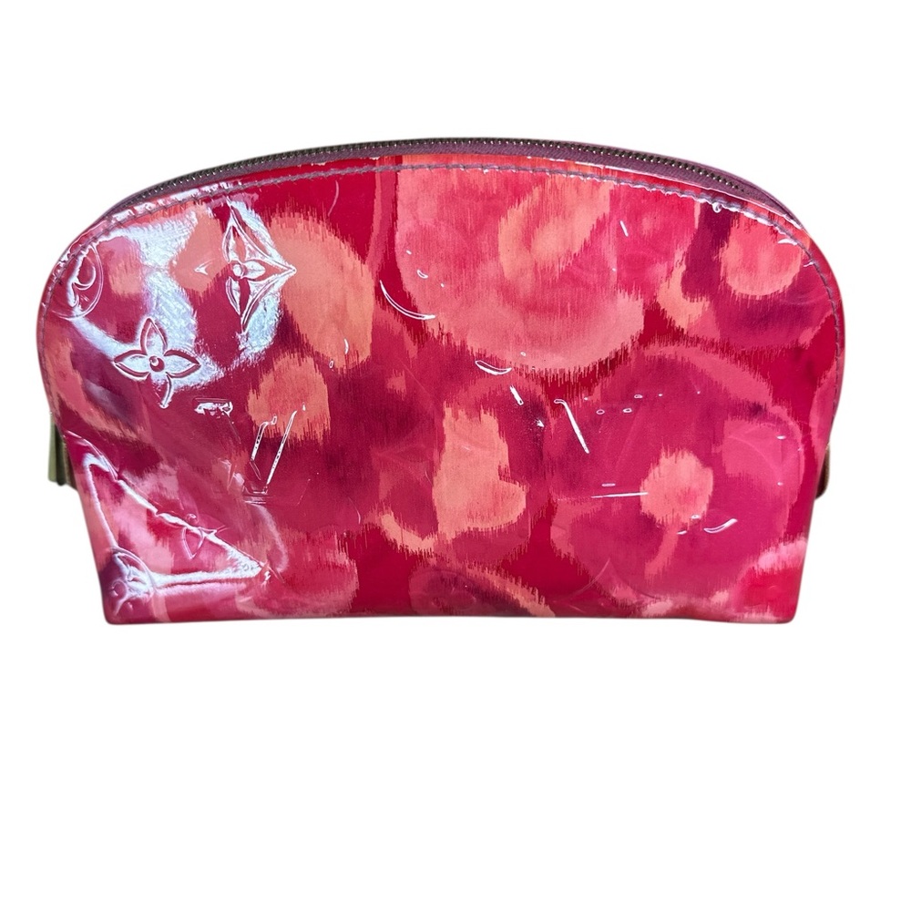 Louis Vuitton Pink and Red Floral Cosmetic Case